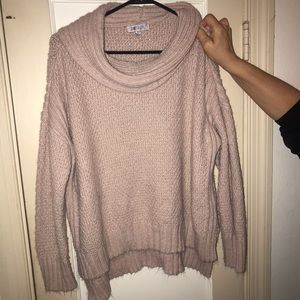 Wide Pink Turtle Neck